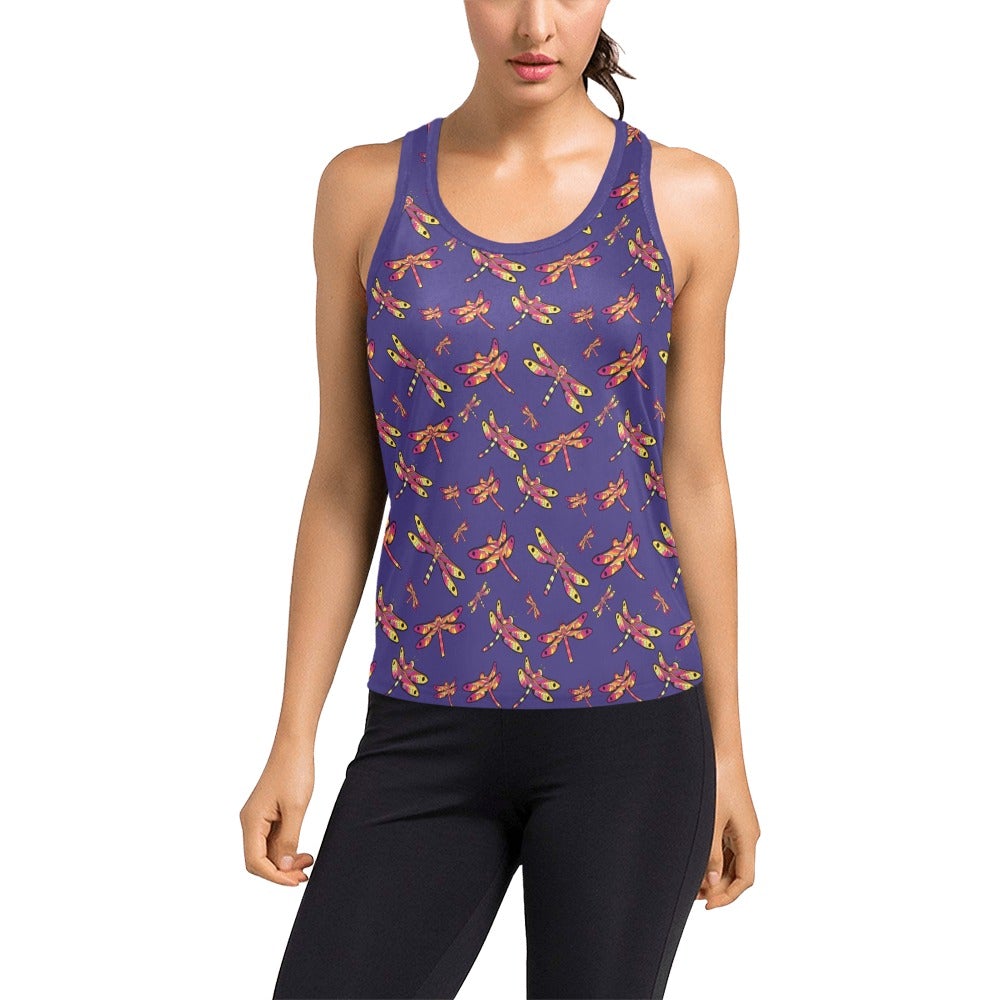 Gathering Purple Women's Racerback Tank Top (Model T60) Racerback Tank Top (T60) e-joyer