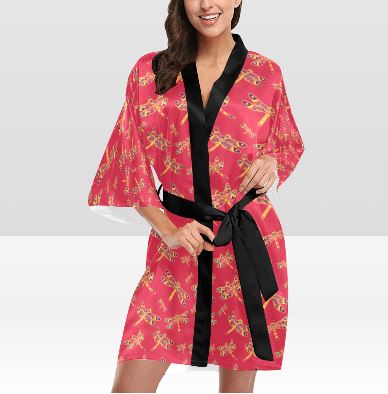 Gathering Rouge Kimono Robe Artsadd