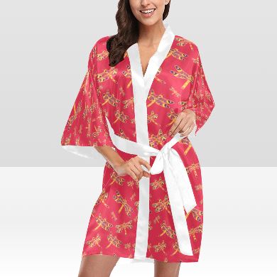 Gathering Rouge Kimono Robe Artsadd