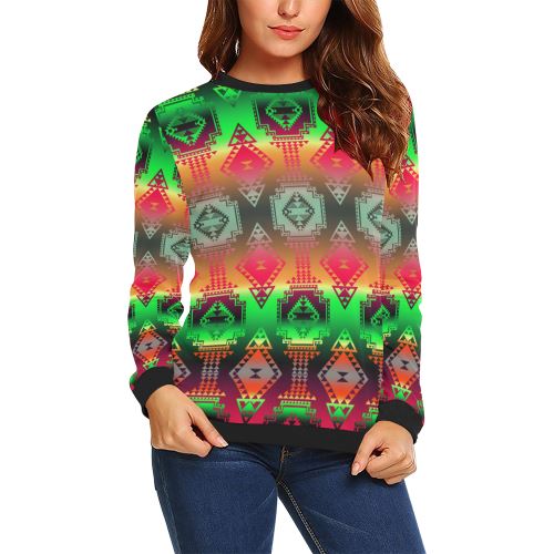 Gathering Sky All Over Print Crewneck Sweatshirt for Women (Model H18) Crewneck Sweatshirt for Women (H18) e-joyer