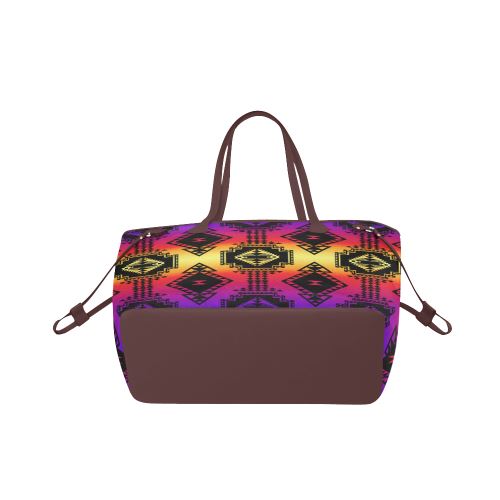 Gathering Sunset Clover Canvas Tote Bag (Model 1661) Clover Canvas Tote Bag (1661) e-joyer