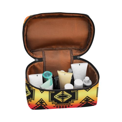 Gathering Sunset Cosmetic Bag/Large (Model 1658) Cosmetic Bag e-joyer