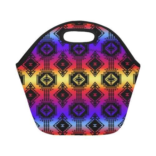 Gathering Sunset Neoprene Lunch Bag/Small (Model 1669) Neoprene Lunch Bag/Small (1669) e-joyer