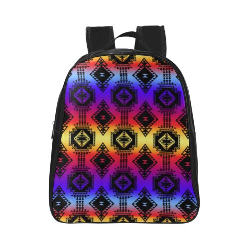 Gathering Sunset School Backpack (Model 1601)(Small) School Backpacks/Small (1601) e-joyer 