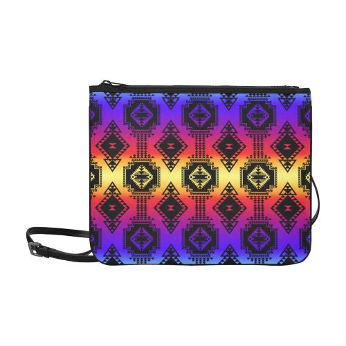 Gathering Sunset Slim Clutch Bag (Model 1668) Slim Clutch Bags (1668) e-joyer