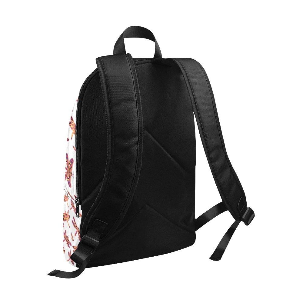 Gathering White Fabric Backpack for Adult (Model 1659) Casual Backpack for Adult (1659) e-joyer