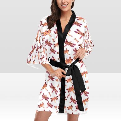 Gathering White Kimono Robe Artsadd