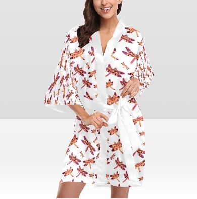 Gathering White Kimono Robe Artsadd