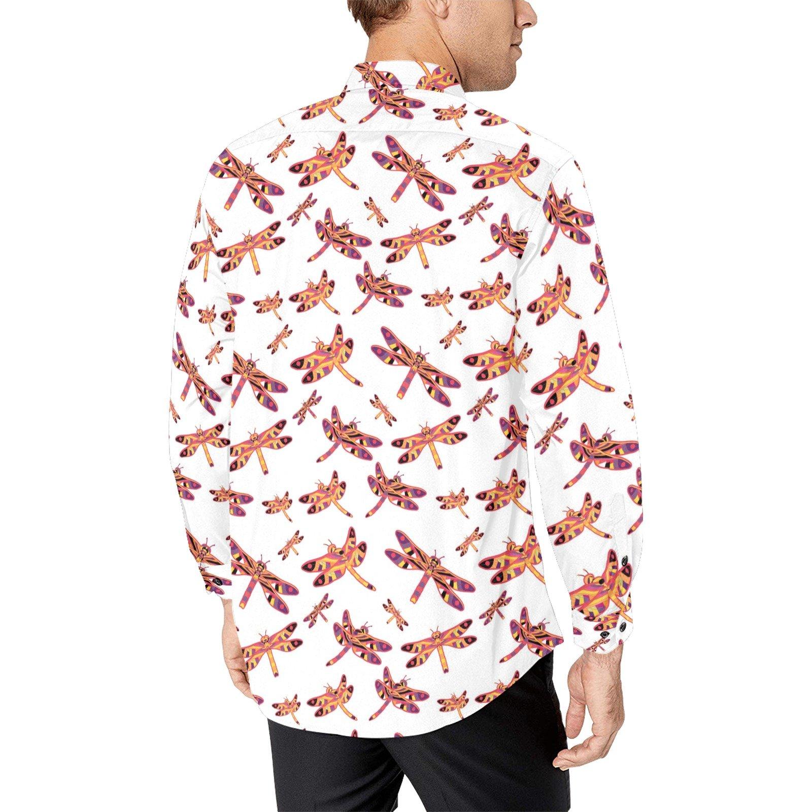 Gathering White Men's All Over Print Casual Dress Shirt (Model T61) Men's Dress Shirt (T61) e-joyer