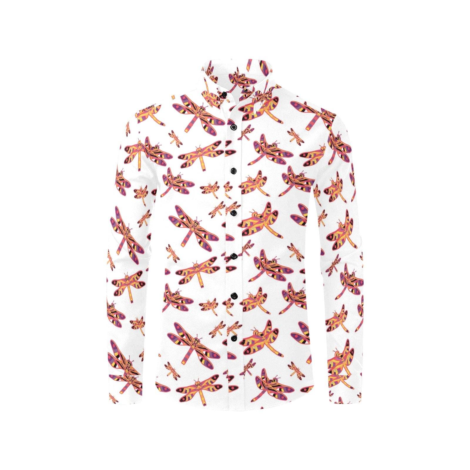 Gathering White Men's All Over Print Casual Dress Shirt (Model T61) Men's Dress Shirt (T61) e-joyer