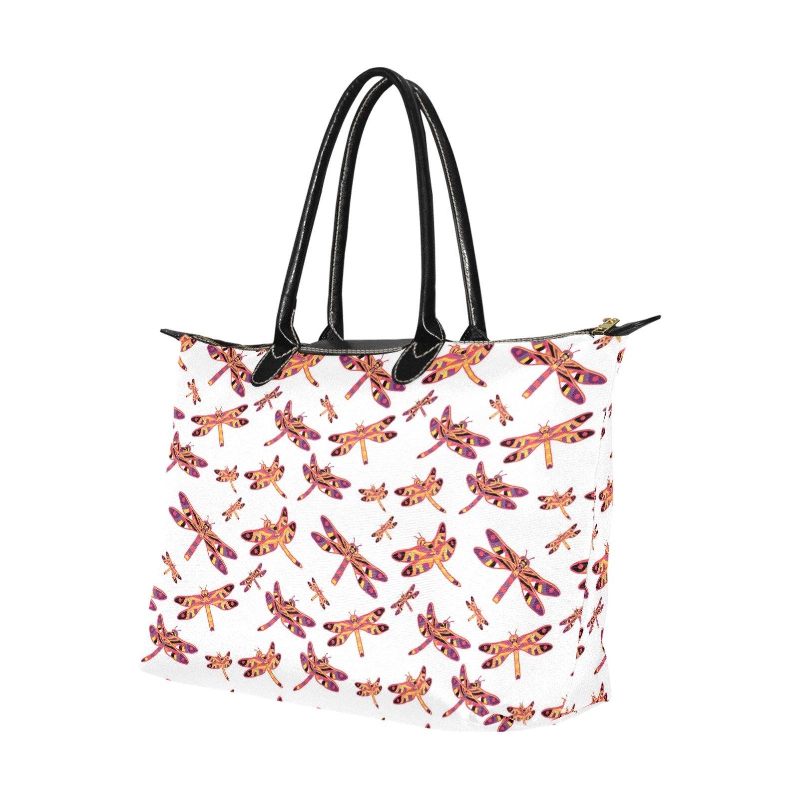 Gathering White Single-Shoulder Lady Handbag (Model 1714) bag e-joyer