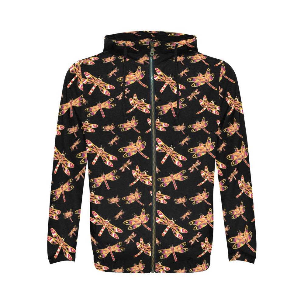 Gathering Yellow Black All Over Print Full Zip Hoodie for Men (Model H14) All Over Print Full Zip Hoodie for Men (H14) e-joyer