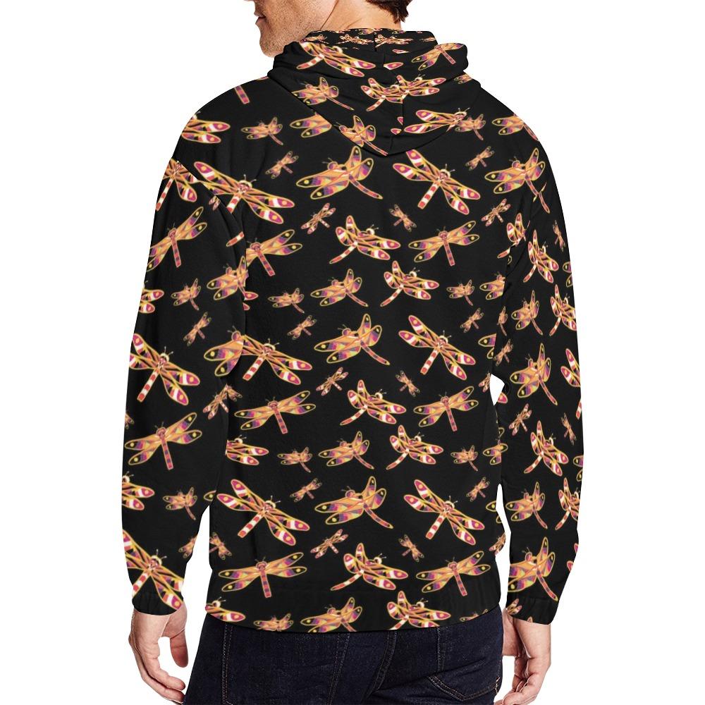 Gathering Yellow Black All Over Print Full Zip Hoodie for Men (Model H14) All Over Print Full Zip Hoodie for Men (H14) e-joyer