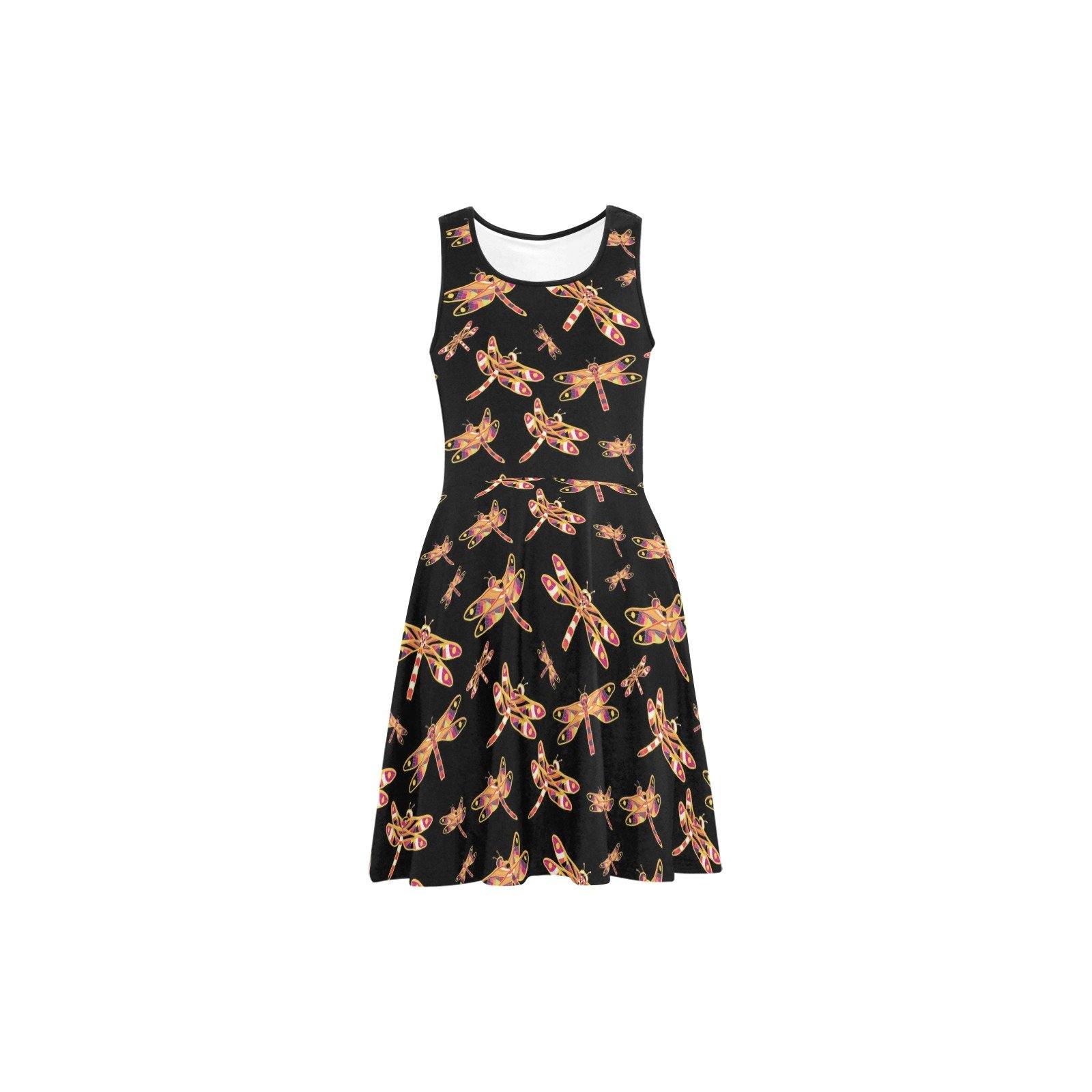 Gathering Yellow Black Atalanta Sundress (Model D04) Atalanta Sundress (D04) e-joyer