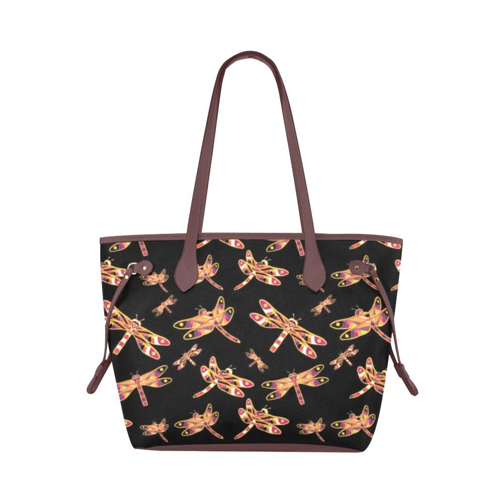 Gathering Yellow Black Clover Canvas Tote Bag (Model 1661) Clover Canvas Tote Bag (1661) e-joyer