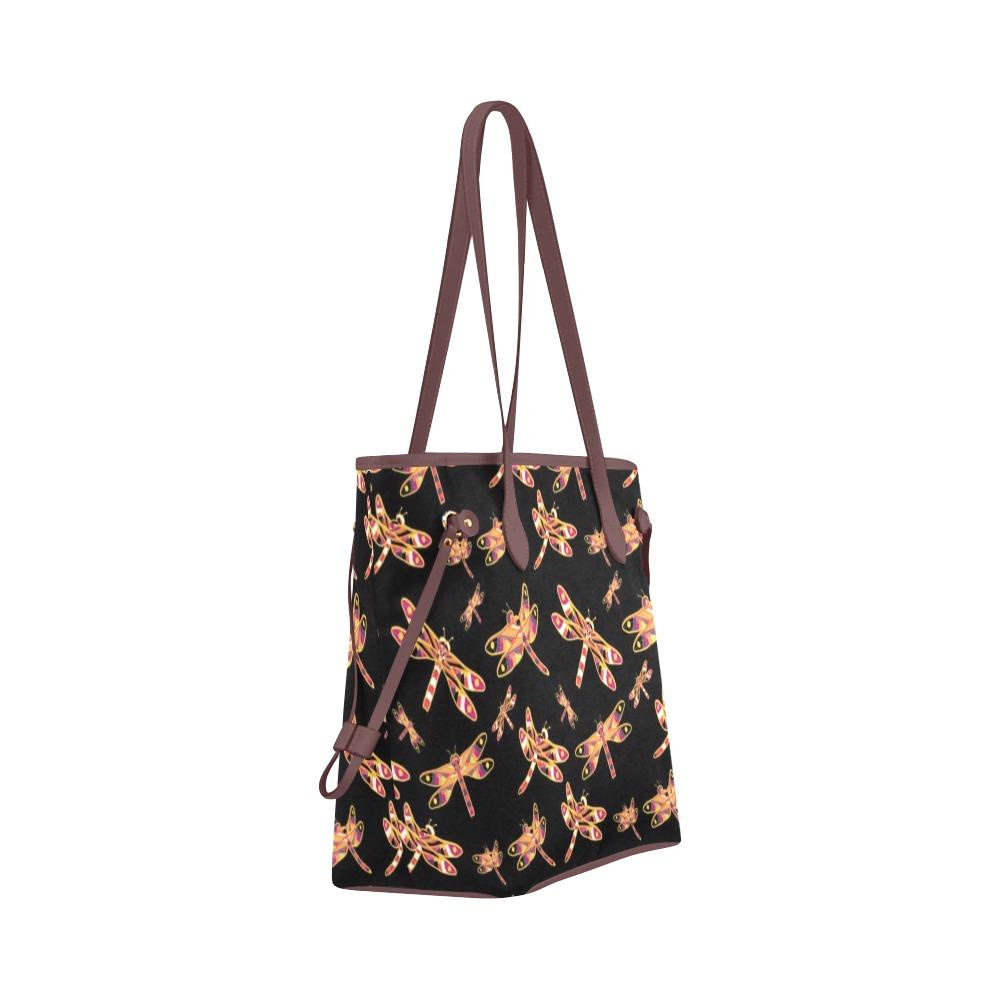 Gathering Yellow Black Clover Canvas Tote Bag (Model 1661) Clover Canvas Tote Bag (1661) e-joyer