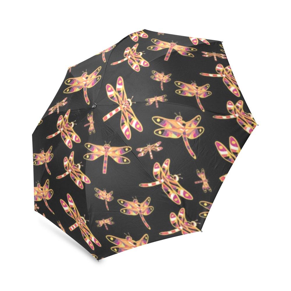 Gathering Yellow Black Foldable Umbrella (Model U01) Foldable Umbrella e-joyer 