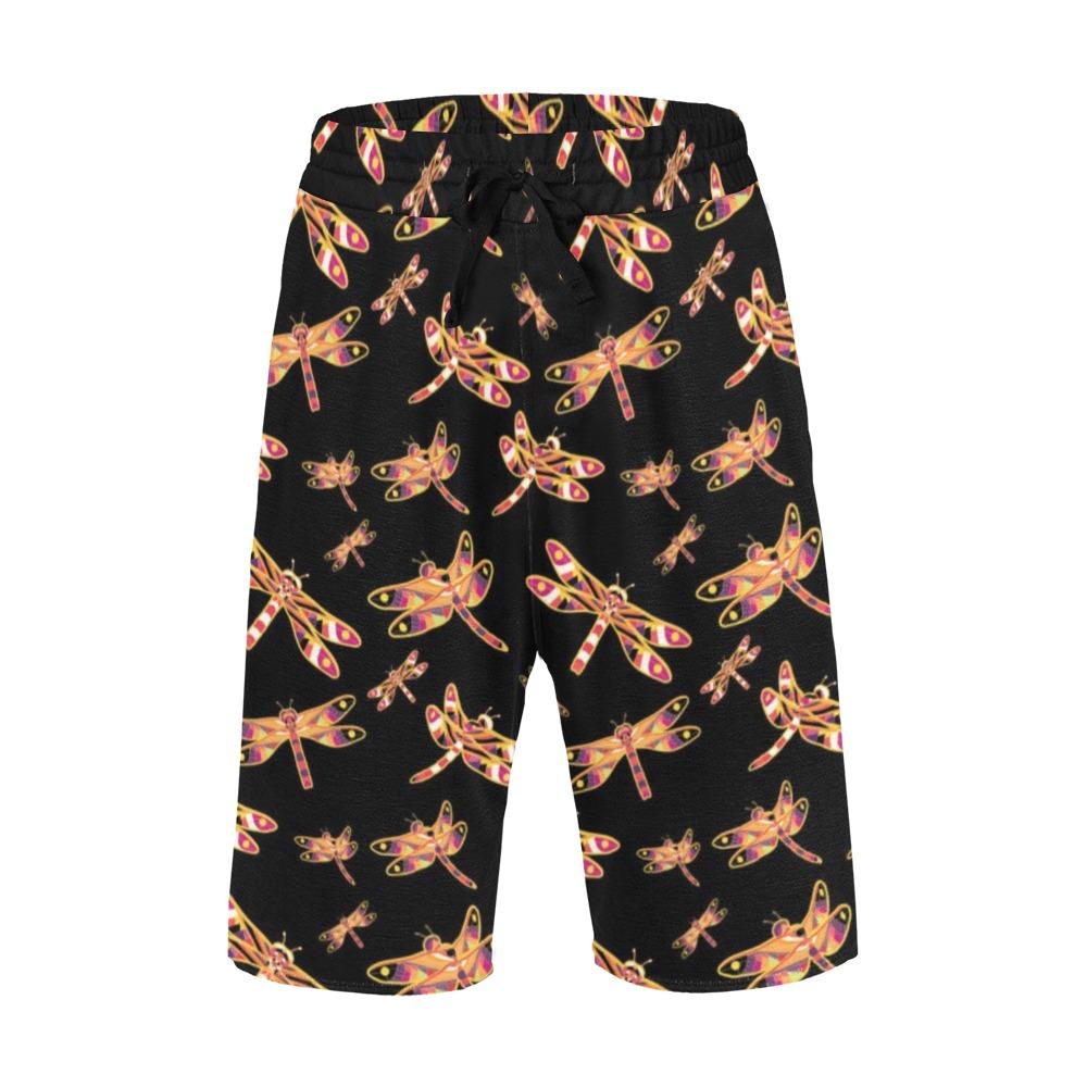 Gathering Yellow Black Men's All Over Print Casual Shorts (Model L23) Men's Casual Shorts (L23) e-joyer