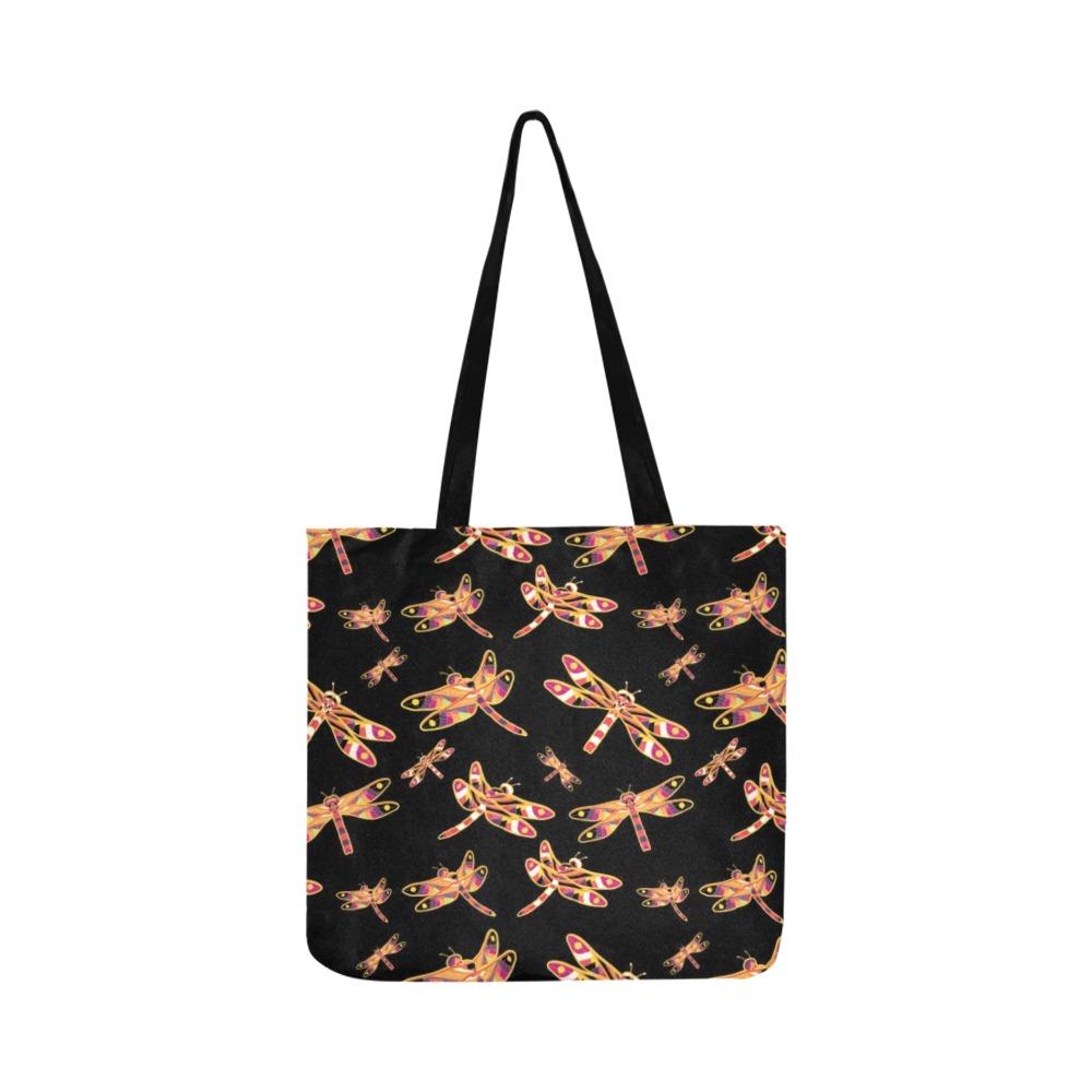 Gathering Yellow Black Reusable Shopping Bag Model 1660 (Two sides) Shopping Tote Bag (1660) e-joyer