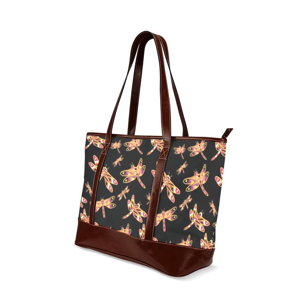 Gathering Yellow Black Tote Handbag (Model 1642) Tote Handbags (1642) e-joyer