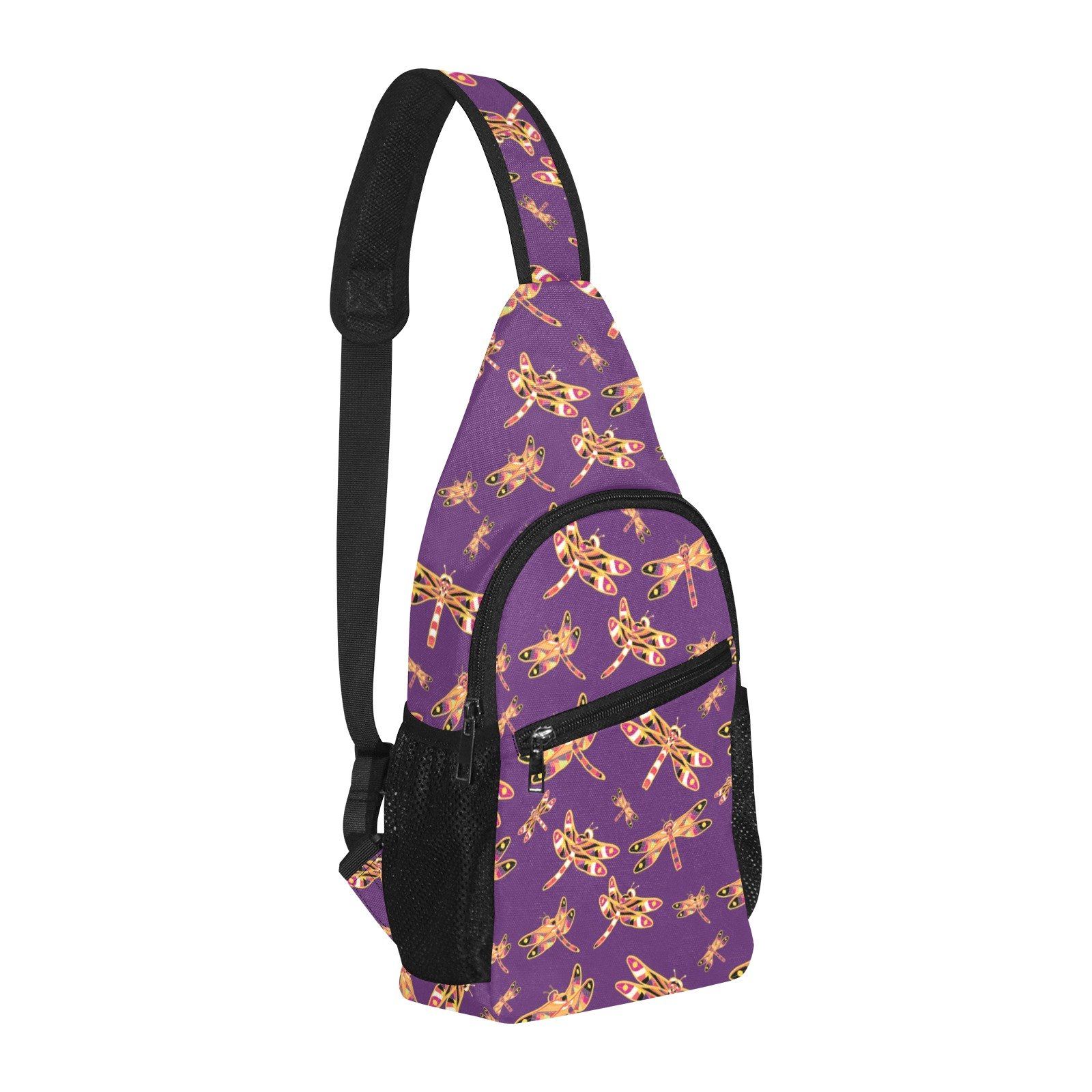 Gathering Yellow Purple All Over Print Chest Bag (Model 1719) All Over Print Chest Bag (1719) e-joyer