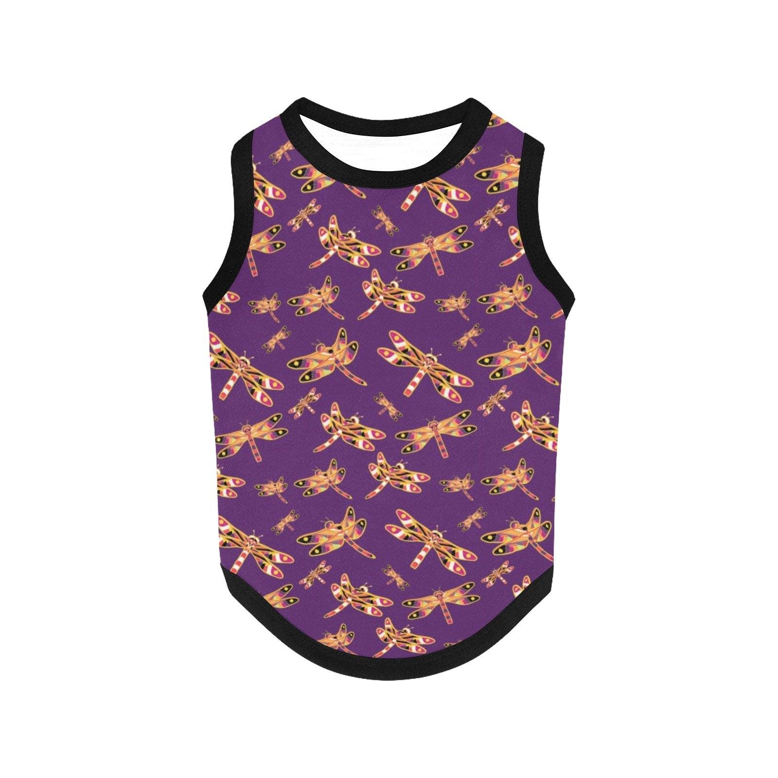 Gathering Yellow Purple All Over Print Pet Tank Top Pet Tank Top e-joyer