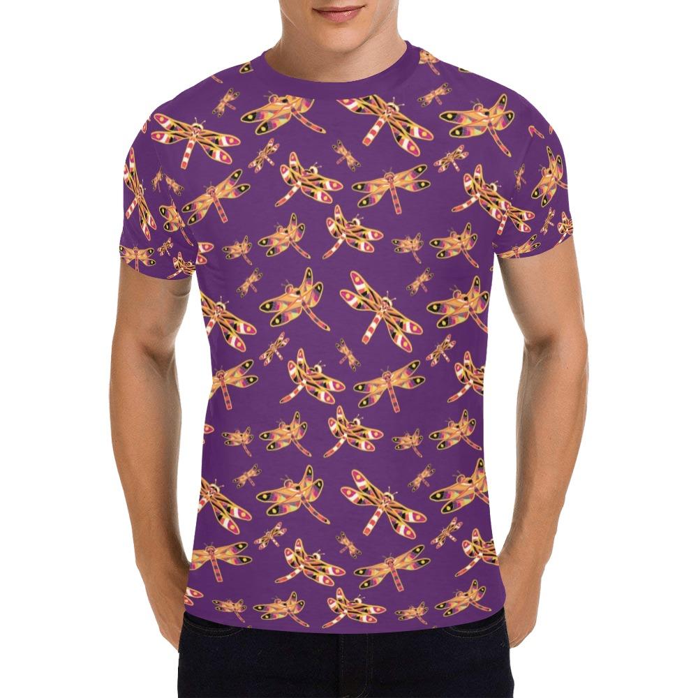 Gathering Yellow Purple All Over Print T-Shirt for Men (USA Size) (Model T40) All Over Print T-Shirt for Men (T40) e-joyer