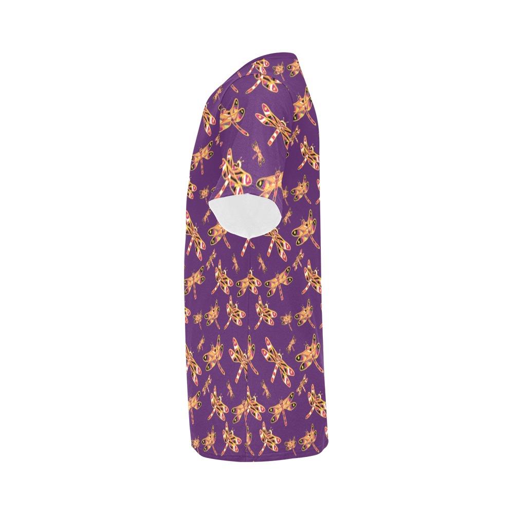 Gathering Yellow Purple All Over Print T-Shirt for Men (USA Size) (Model T40) All Over Print T-Shirt for Men (T40) e-joyer