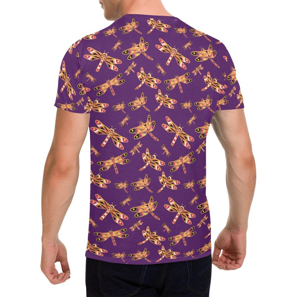 Gathering Yellow Purple All Over Print T-Shirt for Men (USA Size) (Model T40) All Over Print T-Shirt for Men (T40) e-joyer