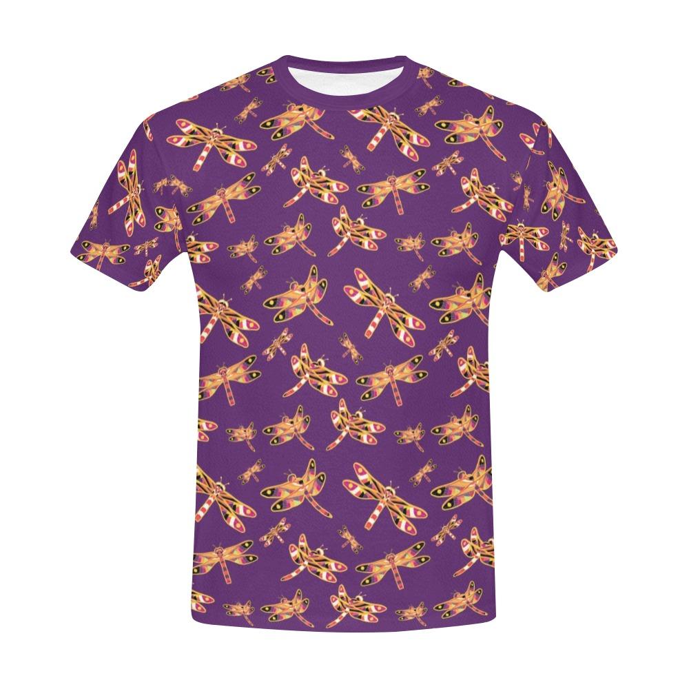 Gathering Yellow Purple All Over Print T-Shirt for Men (USA Size) (Model T40) All Over Print T-Shirt for Men (T40) e-joyer