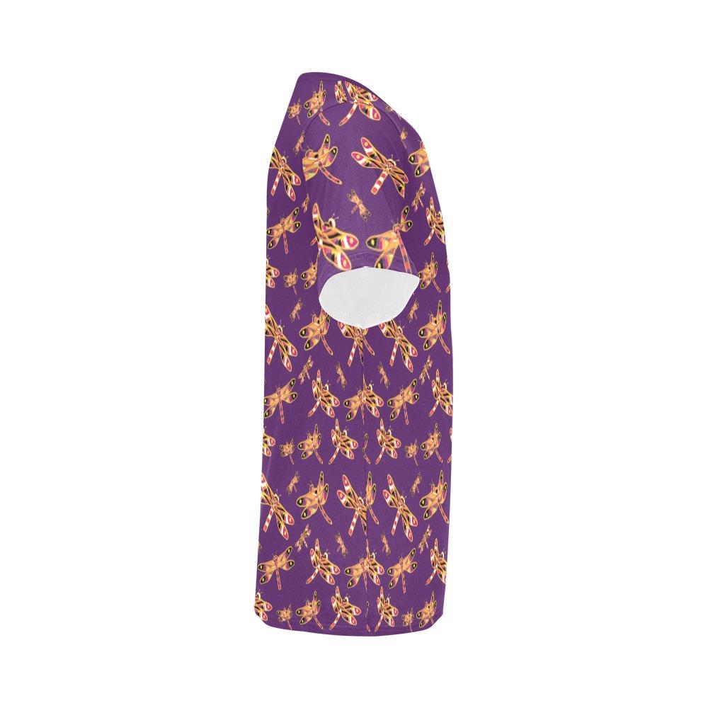 Gathering Yellow Purple All Over Print T-Shirt for Men (USA Size) (Model T40) All Over Print T-Shirt for Men (T40) e-joyer