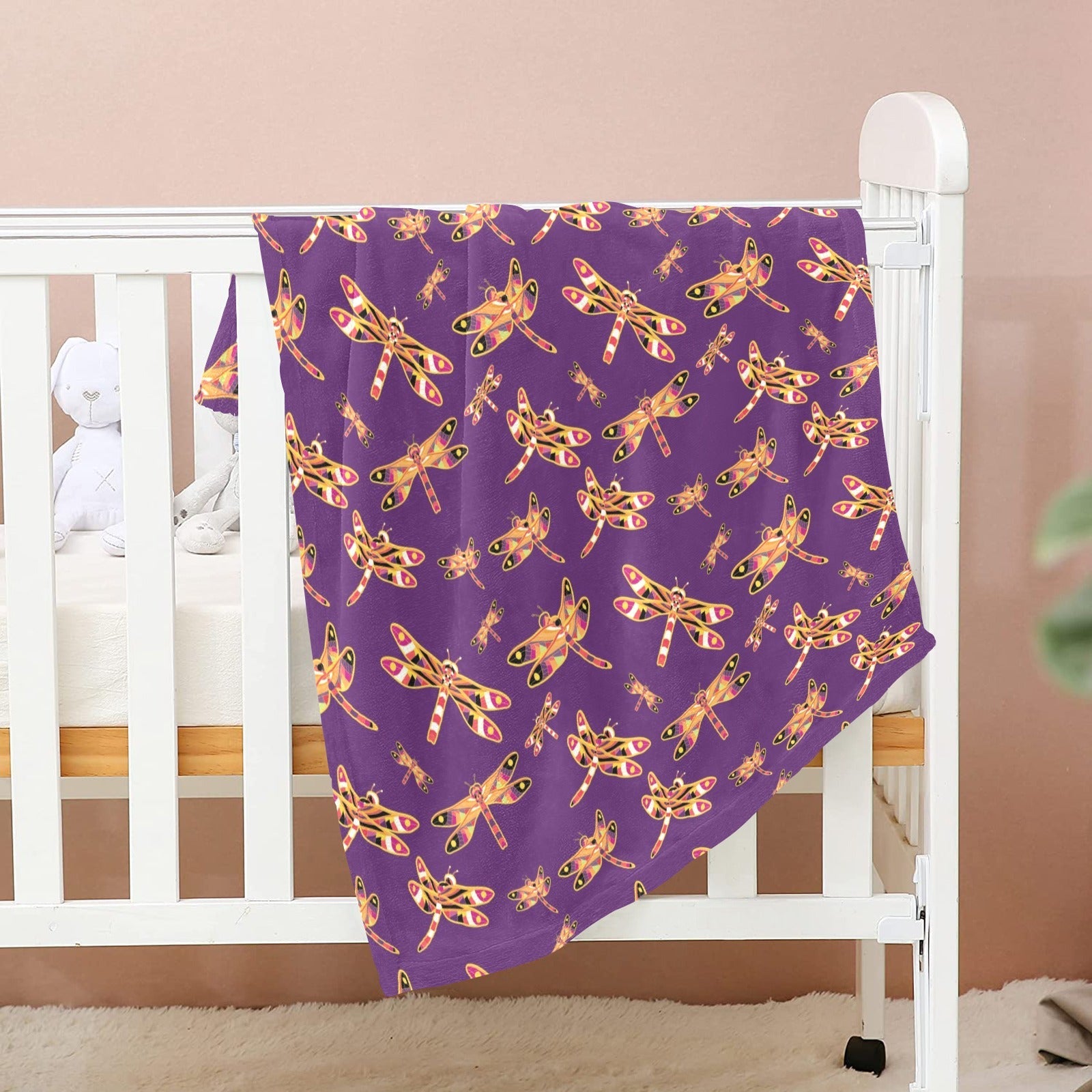 Gathering Yellow Purple Baby Blanket 30"x40" Baby Blanket 30"x40" e-joyer 