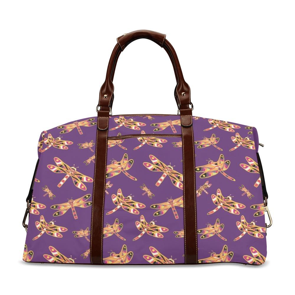 Gathering Yellow Purple Classic Travel Bag (Model 1643) Remake Classic Travel Bags (1643) e-joyer 