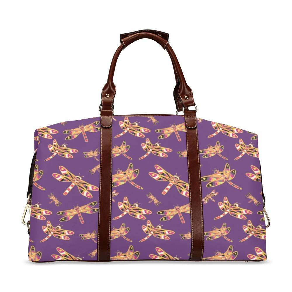 Gathering Yellow Purple Classic Travel Bag (Model 1643) Remake Classic Travel Bags (1643) e-joyer 