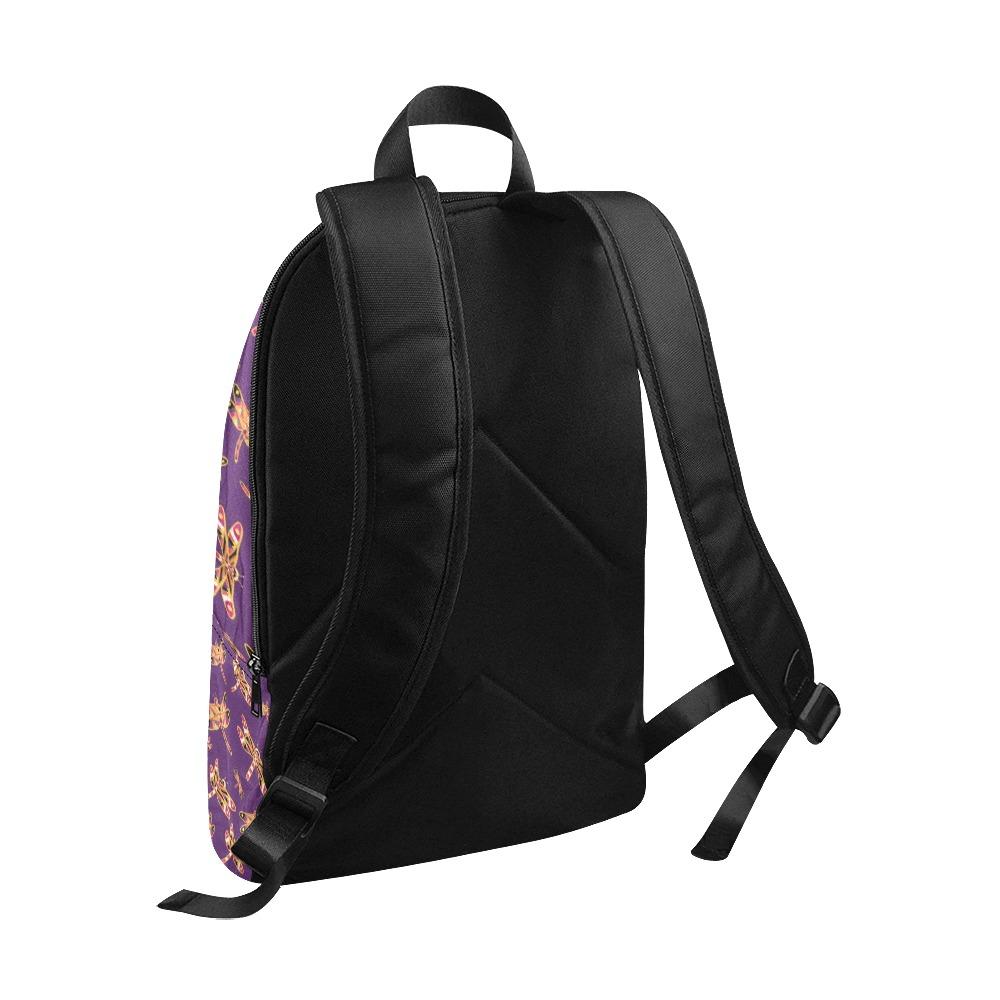 Gathering Yellow Purple Fabric Backpack for Adult (Model 1659) Casual Backpack for Adult (1659) e-joyer