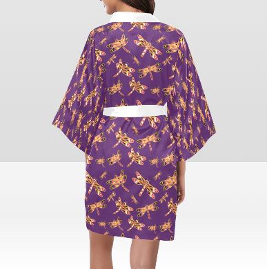 Gathering Yellow Purple Kimono Robe Artsadd