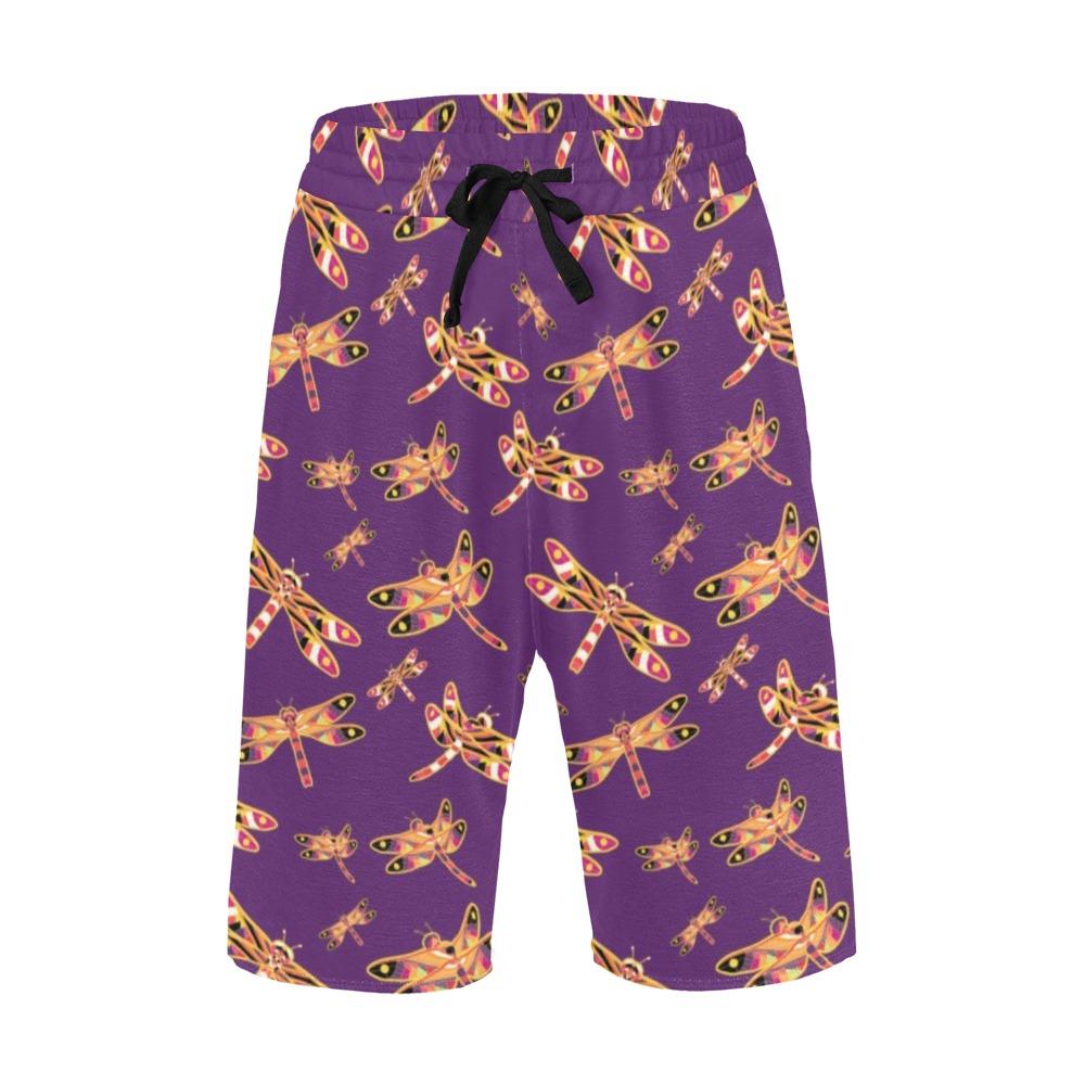 Gathering Yellow Purple Men's All Over Print Casual Shorts (Model L23) Men's Casual Shorts (L23) e-joyer