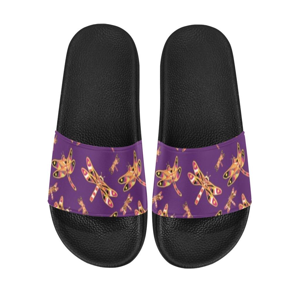 Yellow and Purple Slide Sandals NineCiFun Men main image 3