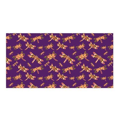 Gathering Yellow Purple Satin Shawl Scarf 49 Dzine