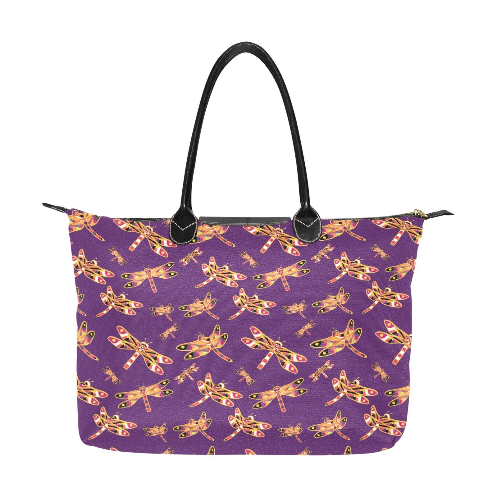 Gathering Yellow Purple Single-Shoulder Lady Handbag (Model 1714) bag e-joyer
