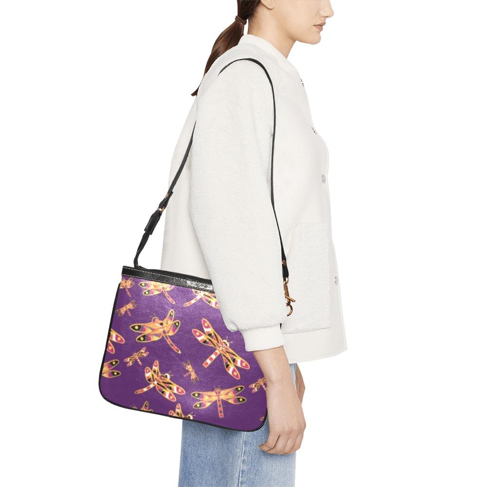 Gathering Yellow Purple Small Shoulder Bag (Model 1710) Small Shoulder Bag (1710) e-joyer 