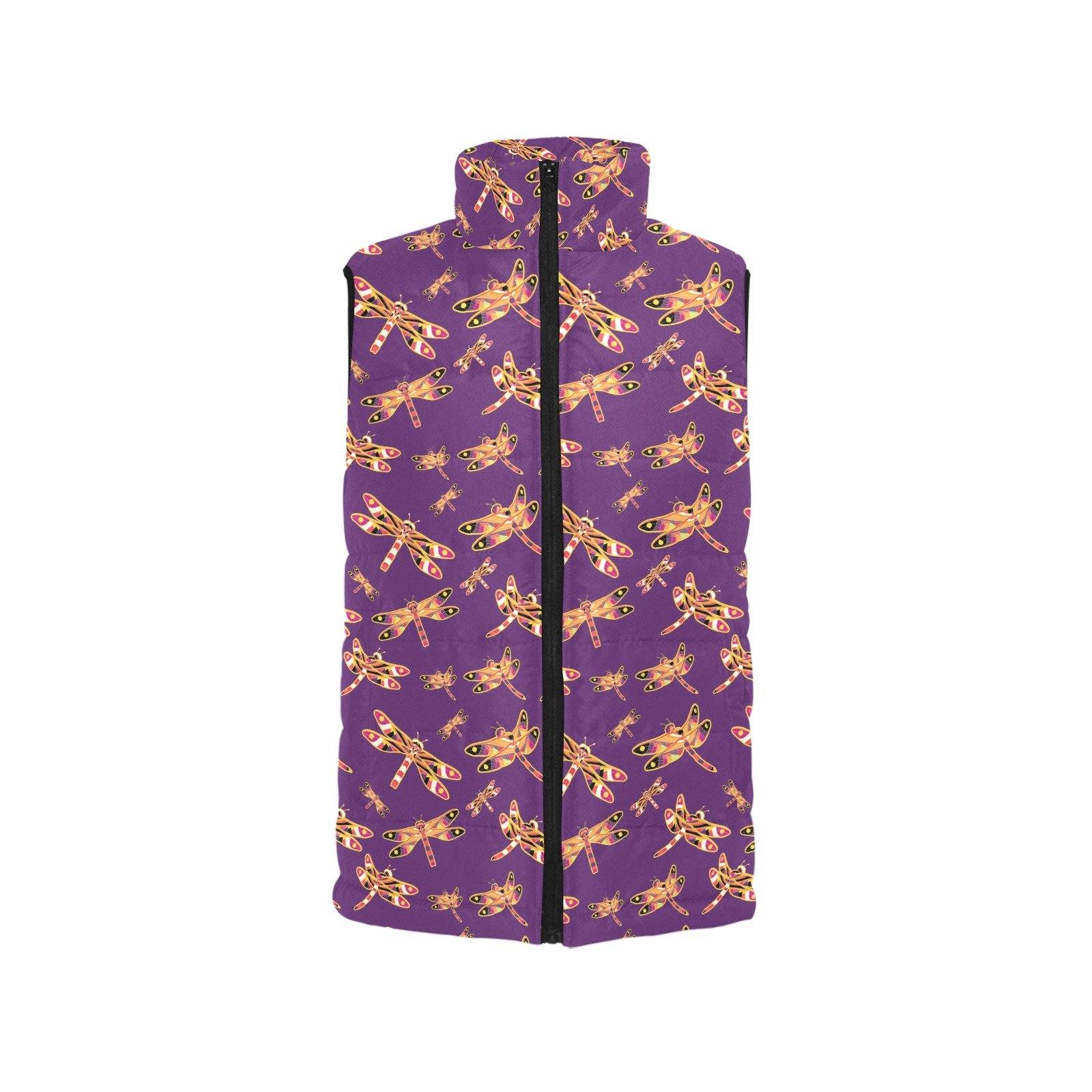 Gathering Yellow Purple Women's Padded Vest Jacket (Model H44) Women's Padded Vest Jacket (H44) e-joyer