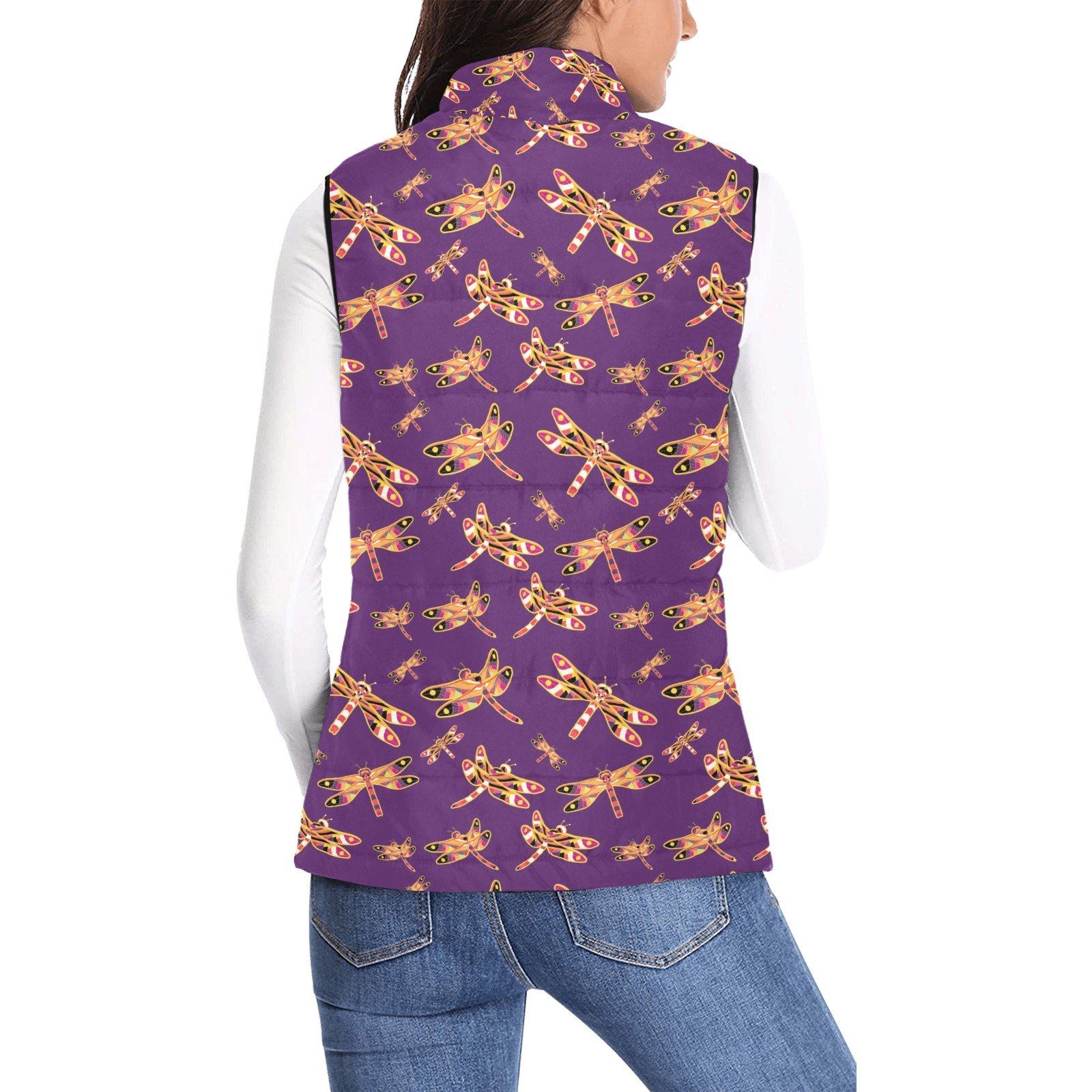 Gathering Yellow Purple Women's Padded Vest Jacket (Model H44) Women's Padded Vest Jacket (H44) e-joyer