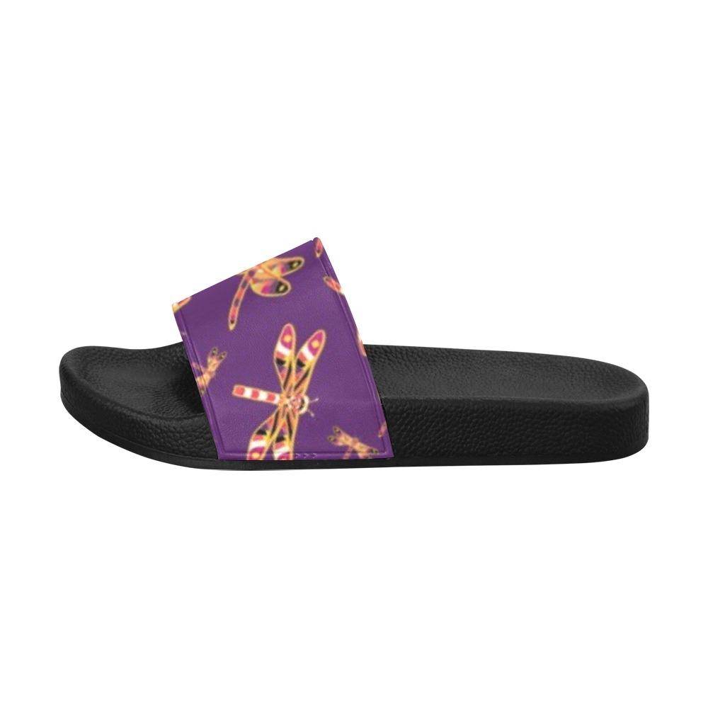 Gathering Yellow Purple Women's Slide Sandals (Model 057) Women's Slide Sandals (057) e-joyer