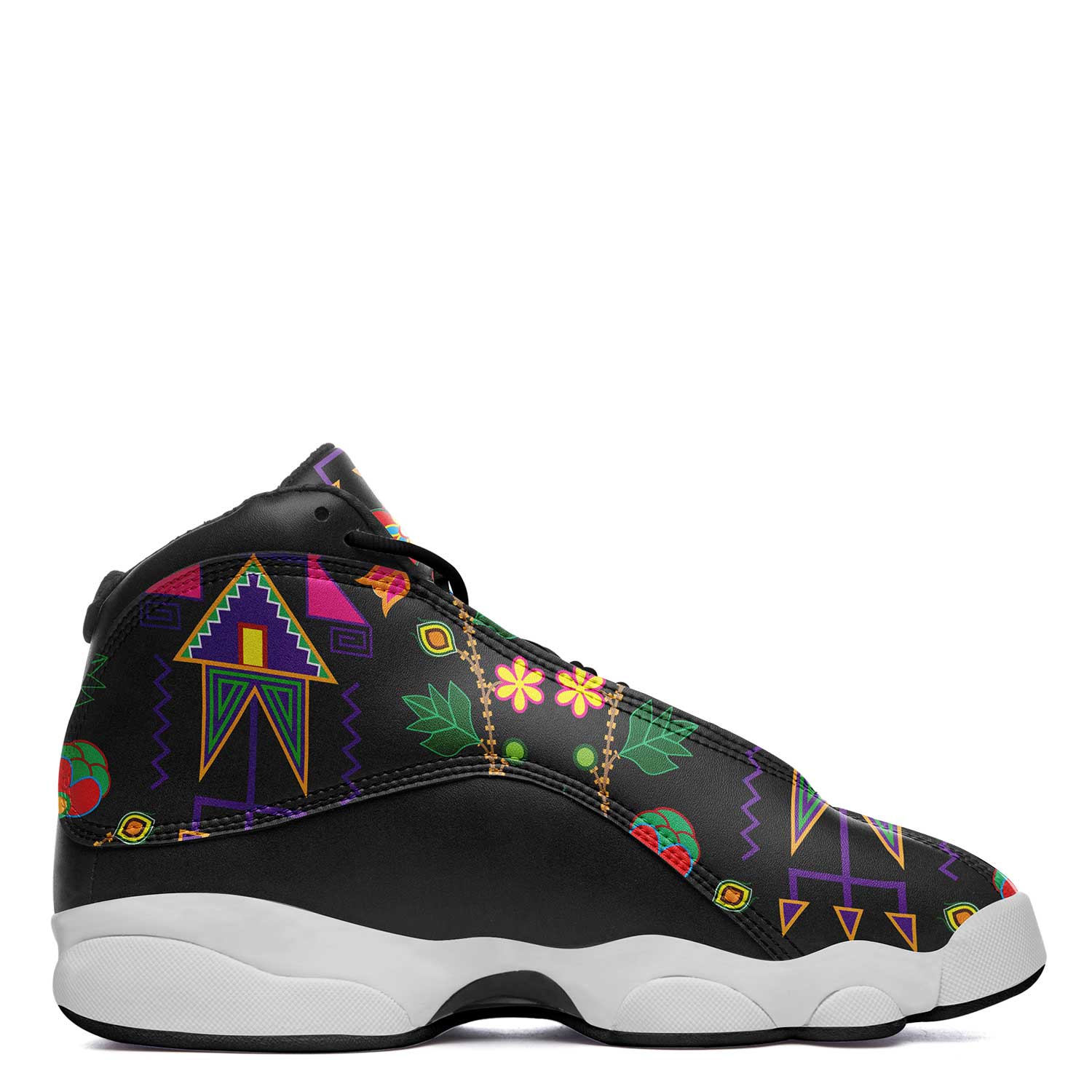 Geometric Floral Fall Black Isstsokini Athletic Shoes Herman