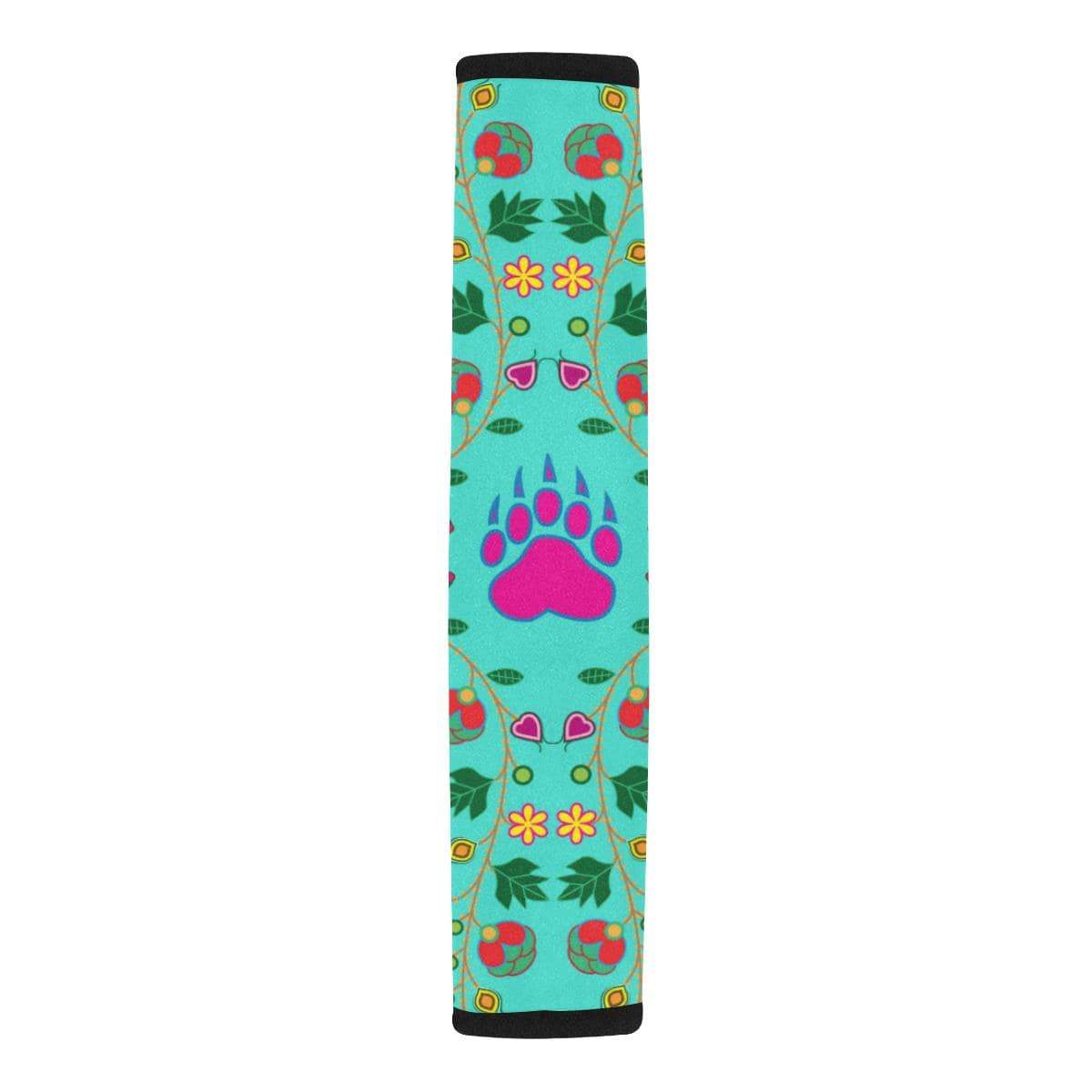 Geometric Floral Fall - Sky Car Seat Belt Cover 7''x12.6'' Car Seat Belt Cover 7''x12.6'' e-joyer