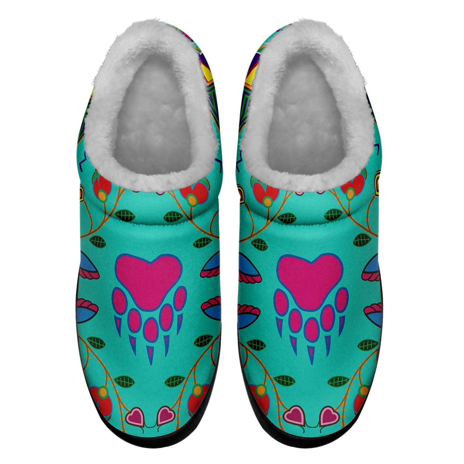 Geometric Floral Fall Sky Ikinnii Indoor Slipper 49 Dzine