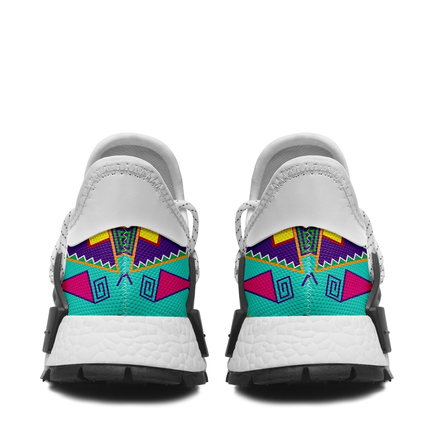 Geometric Floral Fall Sky Okaki Sneakers Shoes 49 Dzine
