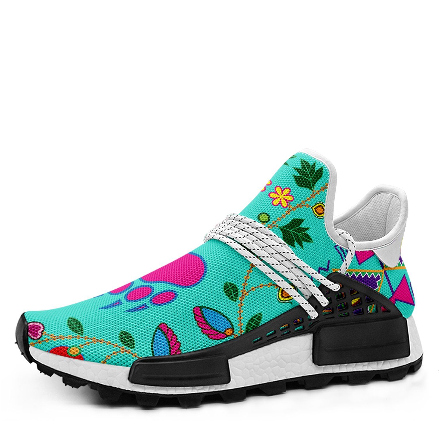 Geometric Floral Fall Sky Okaki Sneakers Shoes 49 Dzine