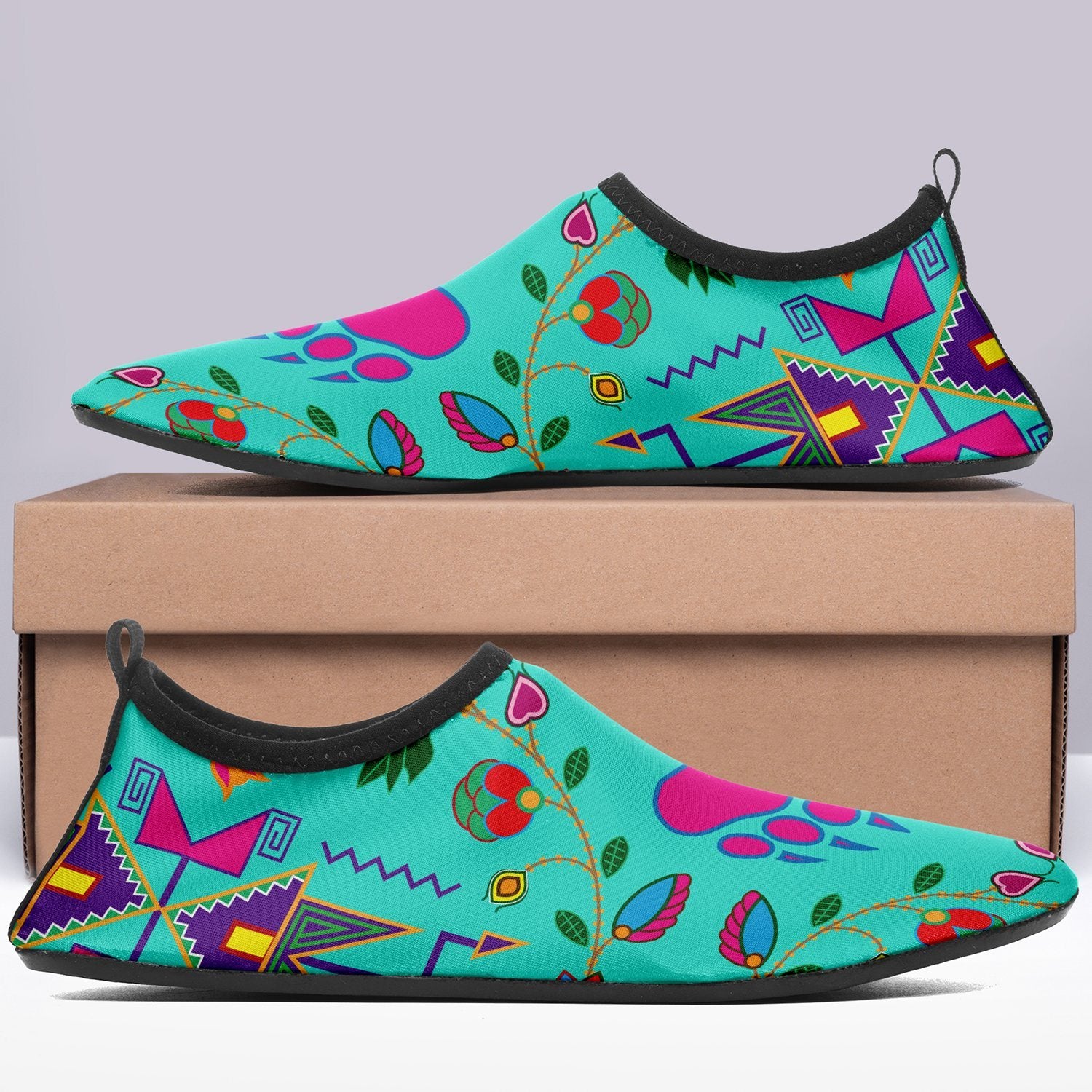 Geometric Floral Fall Sky Sockamoccs Slip On Shoes 49 Dzine